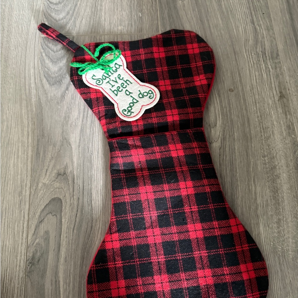Red and Black Plaid Dog Stocking